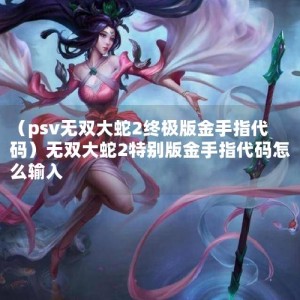 （psv无双大蛇2终极版金手指代码）无双大蛇2特别版金手指代码怎么输入