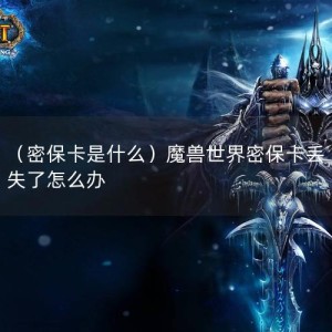 （密保卡是什么）魔兽世界密保卡丢失了怎么办