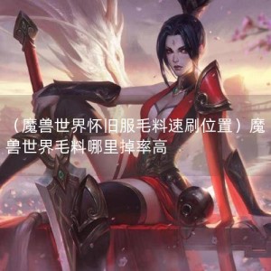 （魔兽世界怀旧服毛料速刷位置）魔兽世界毛料哪里掉率高